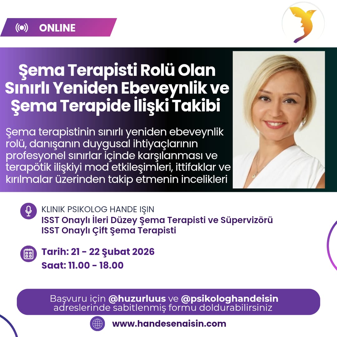 Şema Terapisti Rolü Olan Sınırlı Yeniden Ebeveynlik ve Şema Terapide İlişki Takibi
